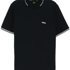 CAMISETA H NEGRA BOSS BLANCO