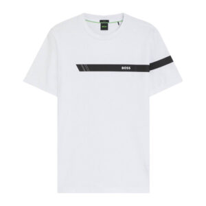 CAMISETA H BLANCA LINEA NEGRA PECHO