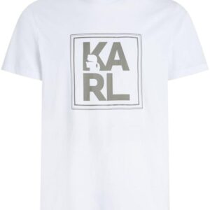 CAMISETA H BLANCO CUADRO BORDES GRIS KARL