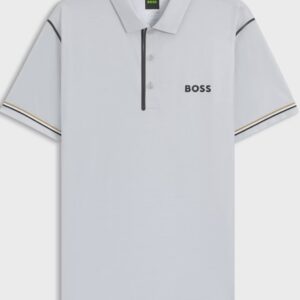 POLO H GRIS BOTON BOSS NEGRO
