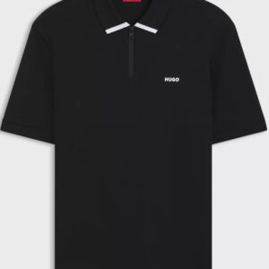 POLO H NEGRO CREMALLERA HUGO BLANCO