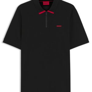 POLO H NEGRO BOSS RED CUELLO RED