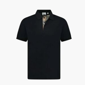 POLO H TM NEGRO BB CUADRO EN BOTON