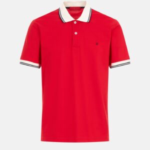 POLO H ROJO CUELLO BEIGE CH