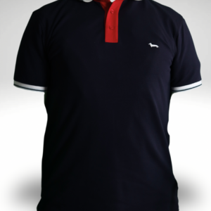 POLO H AZUL CUELLO BLANCO LINEA