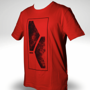 CAMISETA H TM ROJA CUADRO BOSS PECHO NEGRO