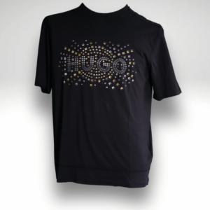 CAMISETA H NEGRO HUGO DISEÑO PEDRERIA
