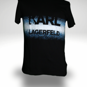 CAMISETA H NEGRO KARL AZUL/BLANCO DEGRADE