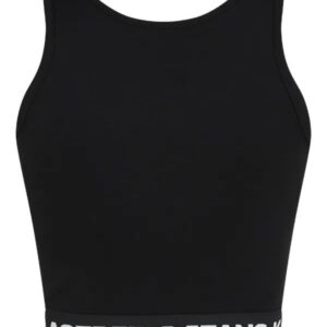 CROP TOP M NEGRO LET/BLAN