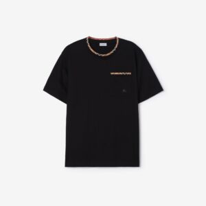 CAMISETA H TL NEGRO CHECK CUELLO