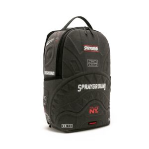 MOCHILA SPRAY GRIS LETRAS